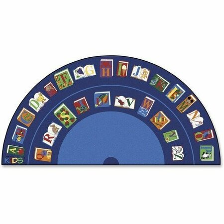 CARPETS FOR KIDS Seating Rug, Read By Book, 6ft 8inx13ft 4in, SemiCircle, Multi CPT2634